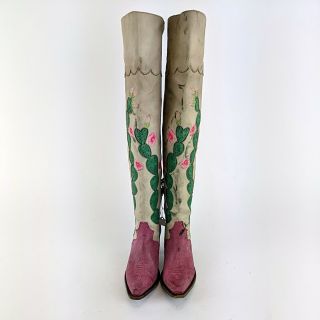 Miranda Lambert JUNK GYPSY by LANE Multi Colored Cactus Patch Boots No Size 3