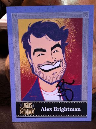 The Lights Of Broadway Card Alex Brightman Spring 2016 Signed