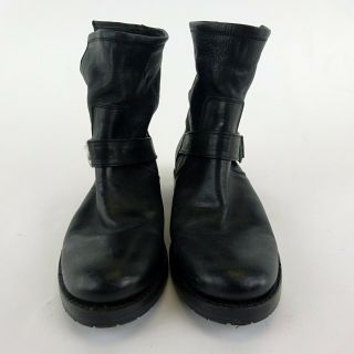 Miranda Lambert FRYE Black Leather Buckle Detail Ankle Boots Size 8.  5 B 3
