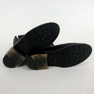 Miranda Lambert FRYE Black Leather Buckle Detail Ankle Boots Size 8.  5 B 5