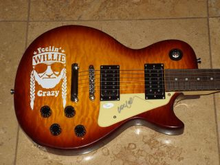 Willie Nelson Signed Guitar Jsa Autographed Signed Guitar