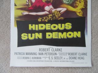 HIDEOUS SUN DEMON 1959 1SHT MOVIE POSTER LINEN EX 3