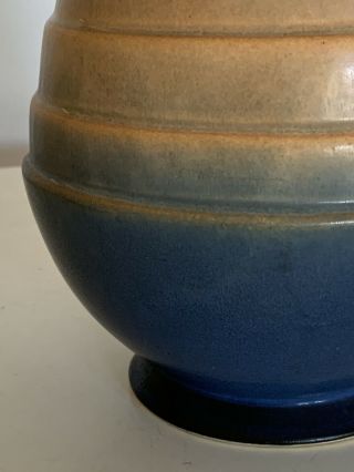 Antique Roseville Pottery Futura Art Deco Stepped Shoulder Geometric Vase 6