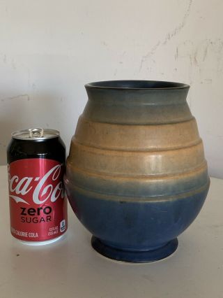 Antique Roseville Pottery Futura Art Deco Stepped Shoulder Geometric Vase 9