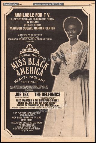 2nd Miss Black America_original 1970 Trade Ad Promo_tv Special_poster_motown