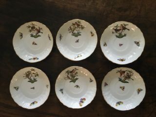 Herend Rothschild Bird China Dinnerware (5 - Piece Place Setting) Set of Six 11
