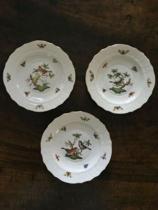 Herend Rothschild Bird China Dinnerware (5 - Piece Place Setting) Set of Six 7