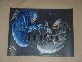 Tool San Diego concert poster signed by band & numbered Maynard James Keenan 4