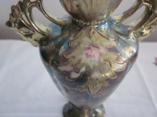 RS Prussia Porcelain Autumn Portrait Vase 5