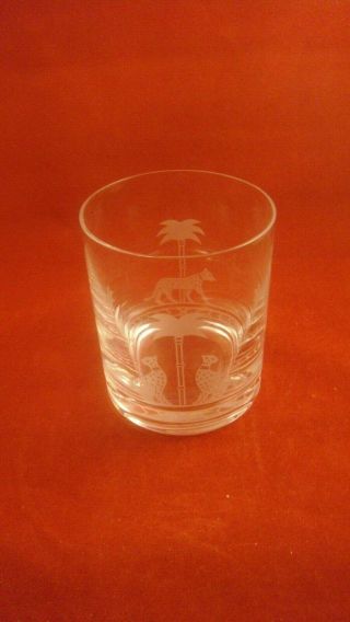 Set Of 4 Christian Dior Casablanca Rare Double Old Fashioned Tumblers