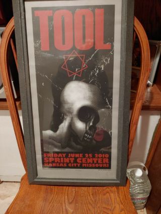 Tool Concert Poster Sprint Center Kansas City Framed 6/25/10 209/295 Very Rare