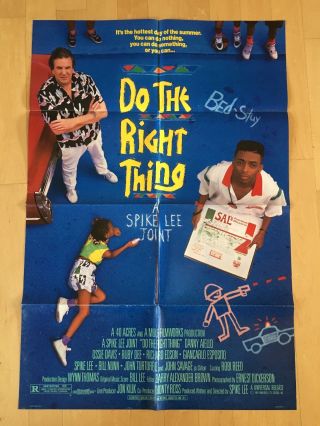 Do The Right Thing 1 Sheet Movie Poster 1989 27”x40” Spike Lee Ds