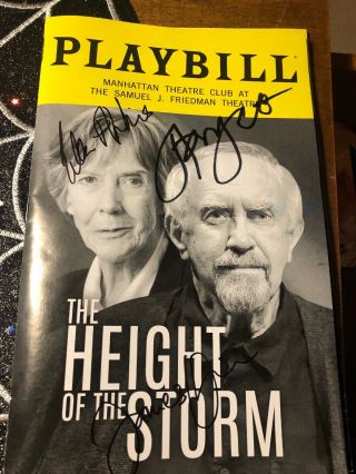 The Height Of The Storm Playbill Signed By Jonathan Pryce And Eileen Atkins