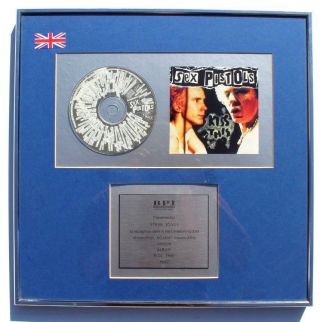 Vtg 1992 Bpi Sex Pistols Virgin Album 60,  000 Copies In Uk Cd Plaque