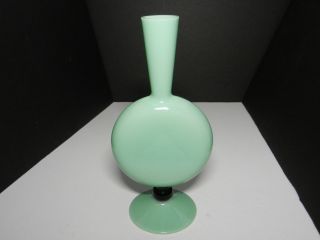 Morgantown Engagement Vase Jade Green Blackball Stem 9 3/4 " T Ca 1930 