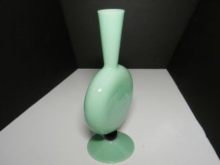 Morgantown Engagement Vase Jade Green Blackball Stem 9 3/4 