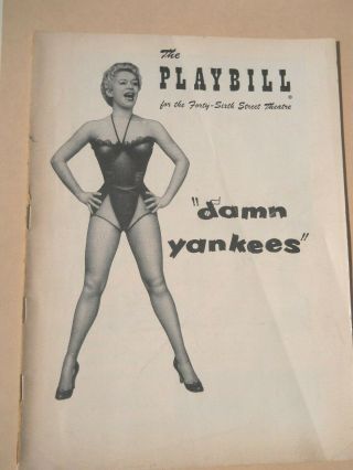 April 21 - 1957 - The 46th Street Theatre Playbill - Damn Yankees - Howard Caine