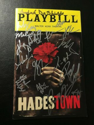 Hadestown Cast Signed Broadway Playbill 2
