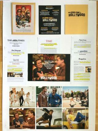 Once Upon A Time In Hollywood Movie Fyc Press Kit,  Photos Tarantino 2019 Promo