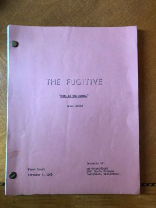 1964 The Fugitive Home Is The Hunted Script David Janssen Robert Keith Tv