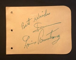 Louis Armstrong Cab Calloway Woody Herman Spivak,  In Autograph Album