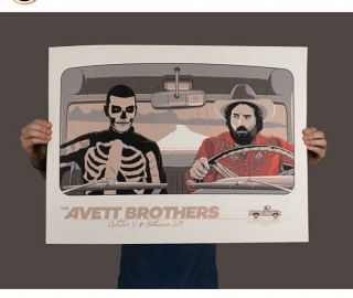The Avett Brothers Poster Halloween Greenville Nc 10 - 31 - 19 A/e 300
