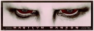 & Signed 2015 Emek Marilyn Manson Paradiso Amsterdam Red Foil Poster 17/20