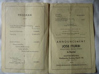 Four Concert Programs 1940s - 1950s - VLADIMIR HOROWITZ - Classical Music Pianist 7