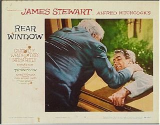 Rear Window,  James Stewart,  1954,  Lobby Card " Killer Scene "