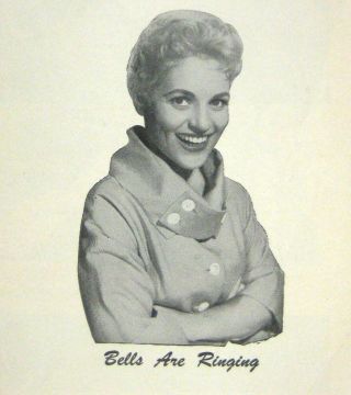 Bells Are Ringing Playbill 1957 Shubert Theatre Judy Holliday Betty Compden