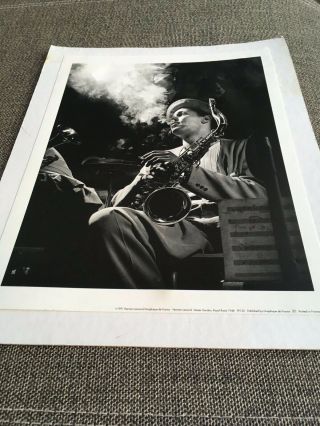 Herman Leonard Print Jazz Dexter Gordon Royal Roost approx 9x12 Printed France 2
