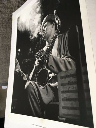 Herman Leonard Print Jazz Dexter Gordon Royal Roost approx 9x12 Printed France 7