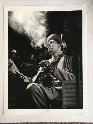 Herman Leonard Print Jazz Dexter Gordon Royal Roost approx 9x12 Printed France 8