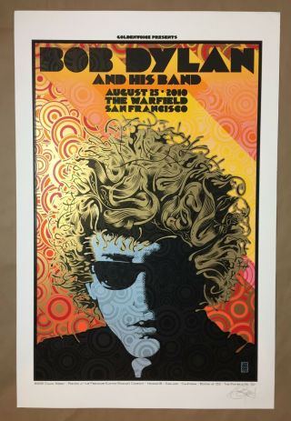 Bob Dylan Poster Chuck Sperry Lg Rare 150/150 23x35 San Francisco Warfield Sf