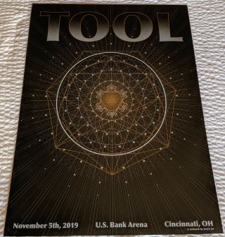 Tool 2019 Tour Poster,  Cincinnati,  Ohio,  549/650,  Double Layer,  Fear Inoculum