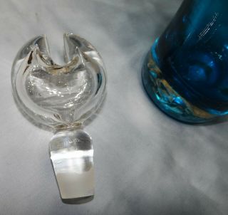 RARE Wayne Husted Blenko 5419 Pinched Indented Decanter MCM Art Glass Bottle 10