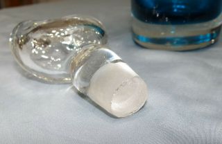 RARE Wayne Husted Blenko 5419 Pinched Indented Decanter MCM Art Glass Bottle 11