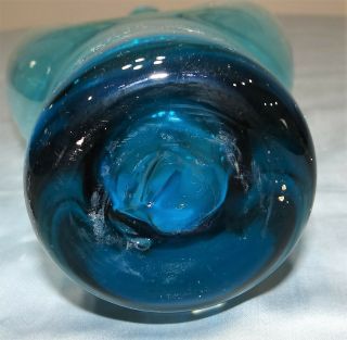 RARE Wayne Husted Blenko 5419 Pinched Indented Decanter MCM Art Glass Bottle 12