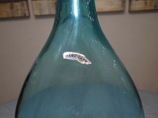 RARE Wayne Husted Blenko 5419 Pinched Indented Decanter MCM Art Glass Bottle 7