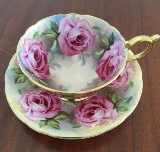 Vintage J A Bailey Signed Gilded Gold Fine Bone China Cup & Saucer England