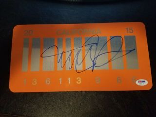 Michael J Fox Signed Back To The Future Ii License Plate With.