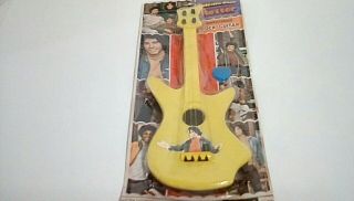 Vintage Welcome Back Kotter Toy Guitar With John Travolta Sticker From 1976