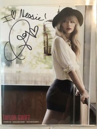 Taylor Swift Signed Red Photo Lover