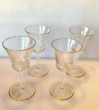St Louis Apollo Gold Claret Wine Glass Set Of 4