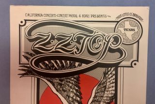 ZZ Top Aerosmih 1975 Showbill San Diego Sports Arena Concert Poster 2