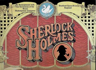 Theatre Program Sherlock Holmes Leonard Nimoy Royal Shakespeare Company 1976