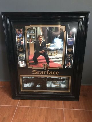 " Scarface " Tony Montana Al Pacino Framed Shadow Plastic Frame With Glass Front