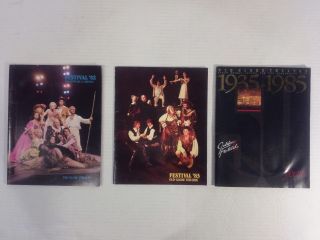 Old Globe Theatre " Shakespeare Festival " Programs - 1982 1983 & 1985 - San Diego