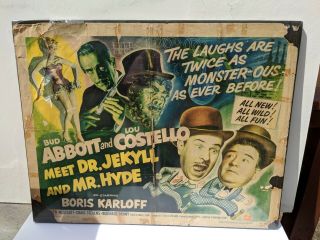 Abbott And Costello Dr Jekyll Mr Hyde 22 " X 28 " Movie Poster 1951