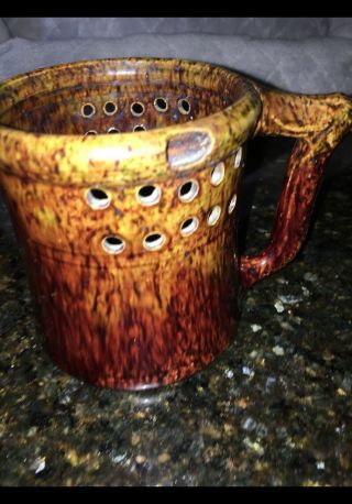 George Ohr Pottery Puzzle Mug From Ohr Family Rare Biloxi Mad Potter